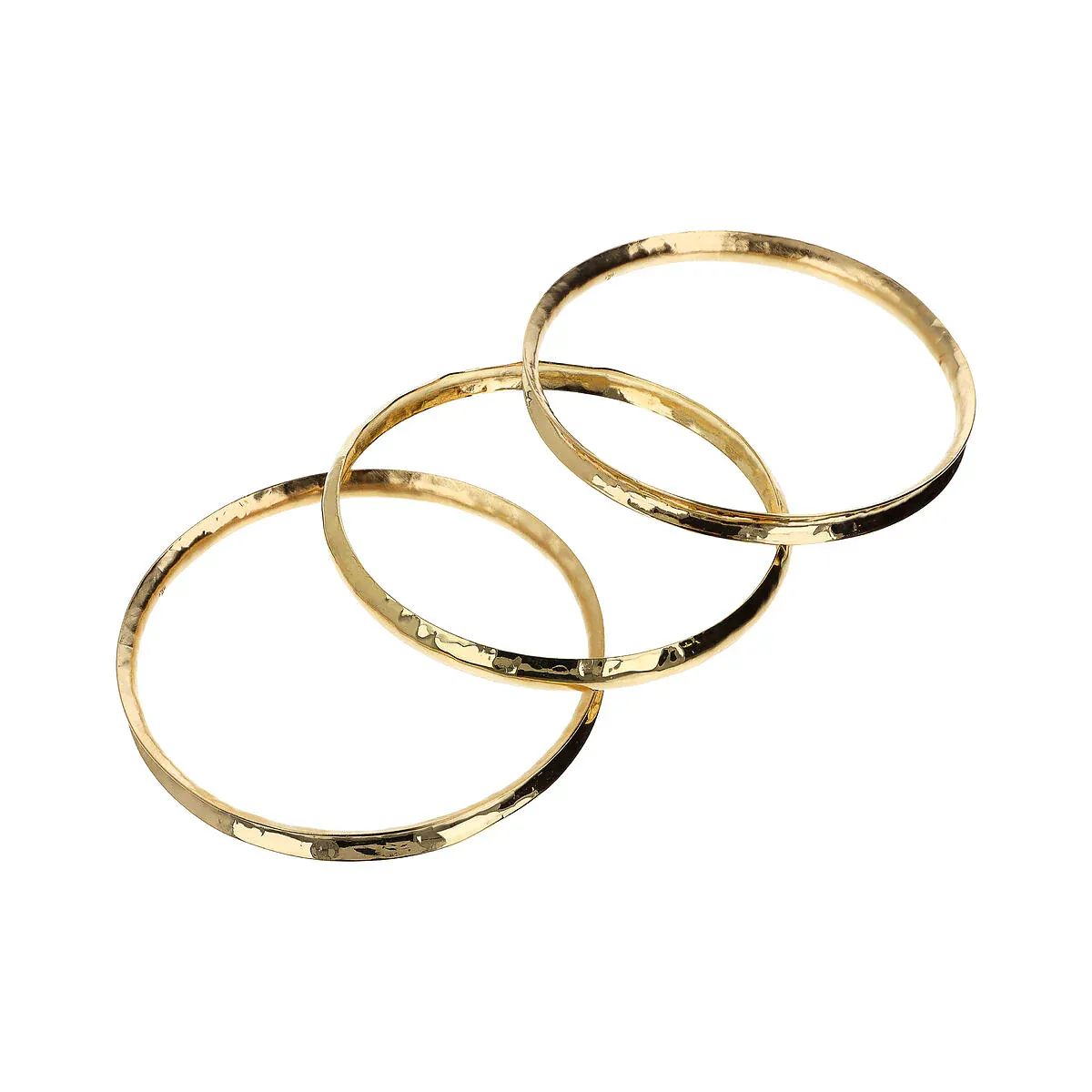 Etrusca WSET00818.YG 18KT Gold-Plated 3-Bangle Set Bracelet
