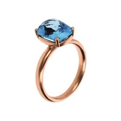 Bronzallure WSBZ02293.SP 18KT Rose Gold-Plated Mosaic Cut Nano Gem Ting Ring