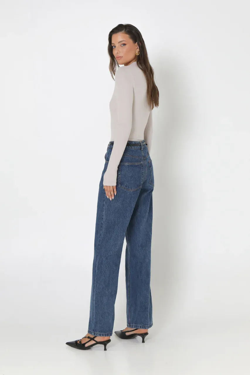 Madison MS2873 Women's Long Sleeve Cassidy Top – Oyster