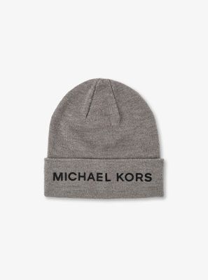 Michael Kors 34377 Men's OS Silicone M Kors Logo Cuff Hat/ ASH MELANGE