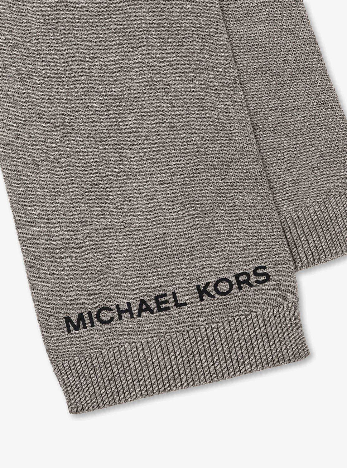 Michael Kors 34378 Men's OS Silicone M Kors Logo Scarf – Ash Melange
