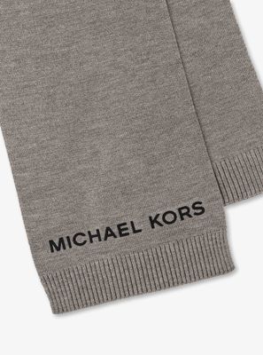 Michael Kors 34378 Men's OS Silicone M Kors Logo Scarf/ ASH MELANGE