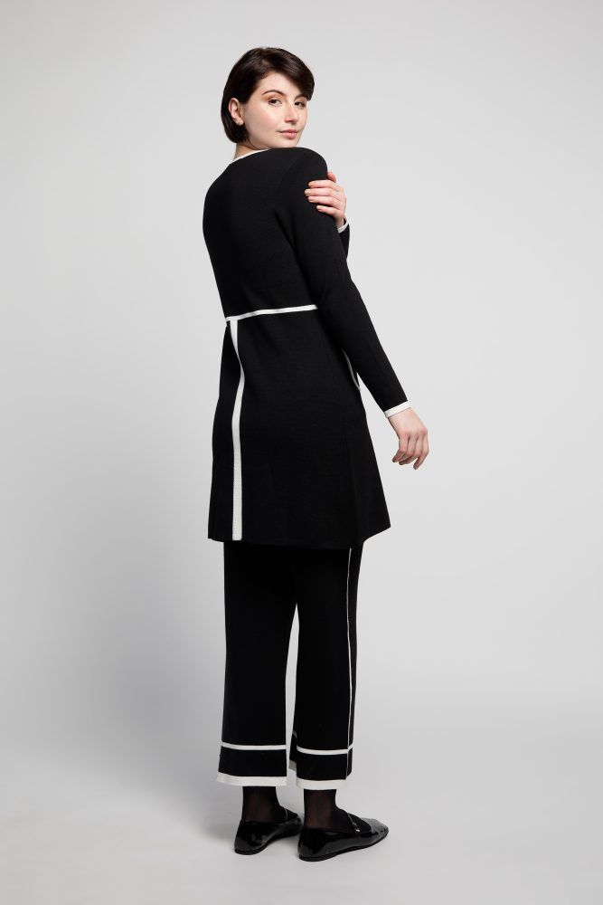 Atelier by Lyse Spenard 7030-701 Women's Long Sleeve Double Knit Dress – Black