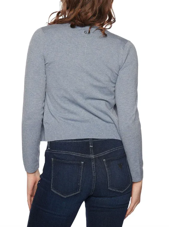 Guess W4BR70Z3J12 Women's Long Sleeve Classic Crew Mena Cardigan – Blue Ribbon Multi