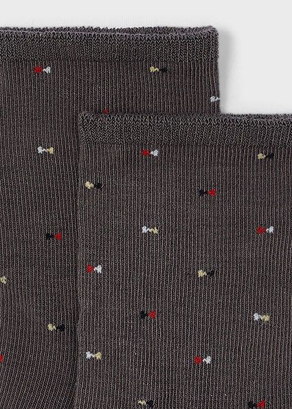 Mayoral 10830 Boy's Bow Tie & Socks Set 2PC – Gris 8