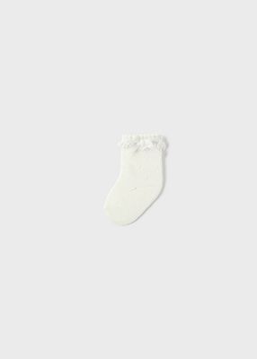 Mayoral 9761 Baby Girl's Knit Detail Socks 1PR/ CRUDO