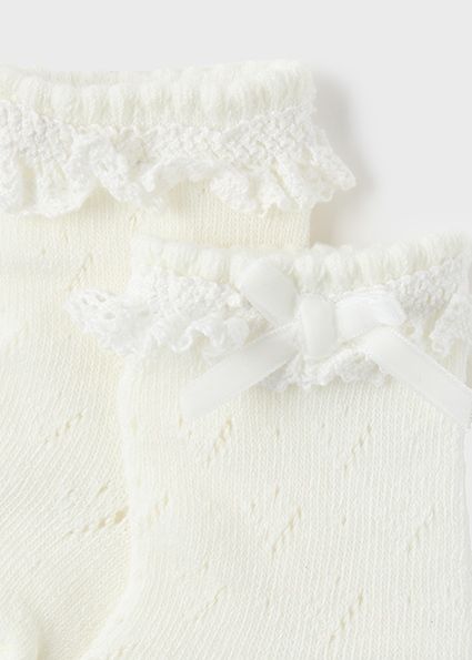 Mayoral 9761 Baby Girl's Knit Detail Socks 1PR – Crudo