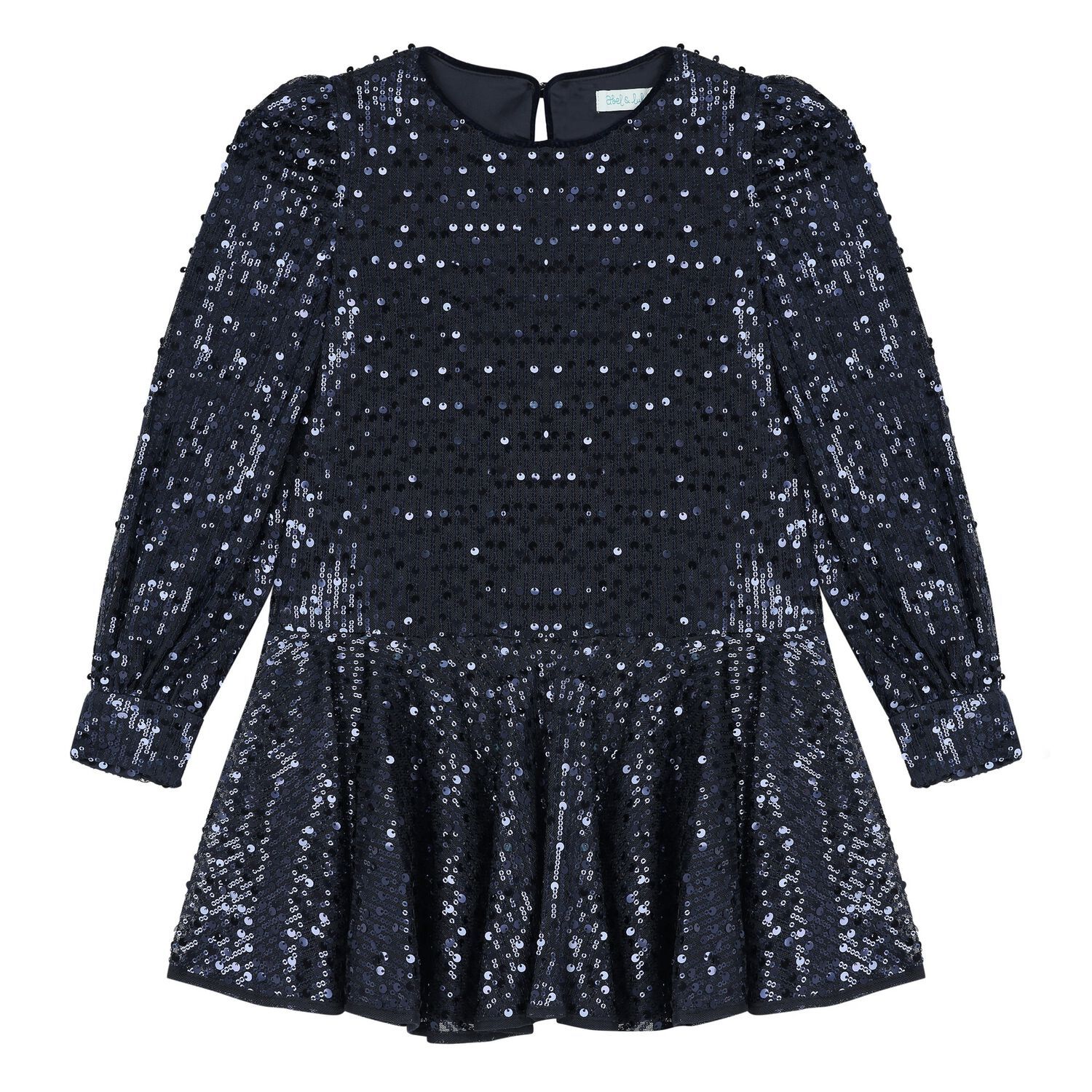 Abel & Lula 5538 Girl's Long Sleeve Sequin Dress – Marino