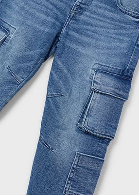 Mayoral 4534 Boy's Straight Cargo Jeans/ MEDIO
