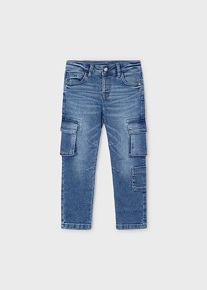 Mayoral 4534 Boy's Straight Cargo Jeans/ MEDIO