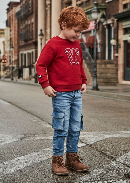 Mayoral 4534 Boy's Straight Cargo Jeans/ MEDIO