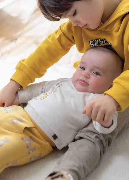 Mayoral 2513 Baby Boy's Long Sleeve Knit Sweater & Pants Set 2PC – Curry