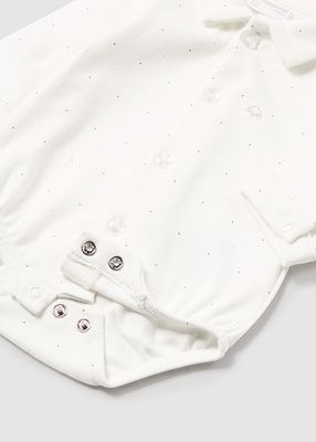 Mayoral 2797 Baby Boy's LS Collared Dots Onesie/ CRDO- MOCA