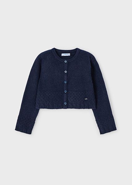 Mayoral 4361 Girl's Long Sleeve Knit Cardigan – Marino