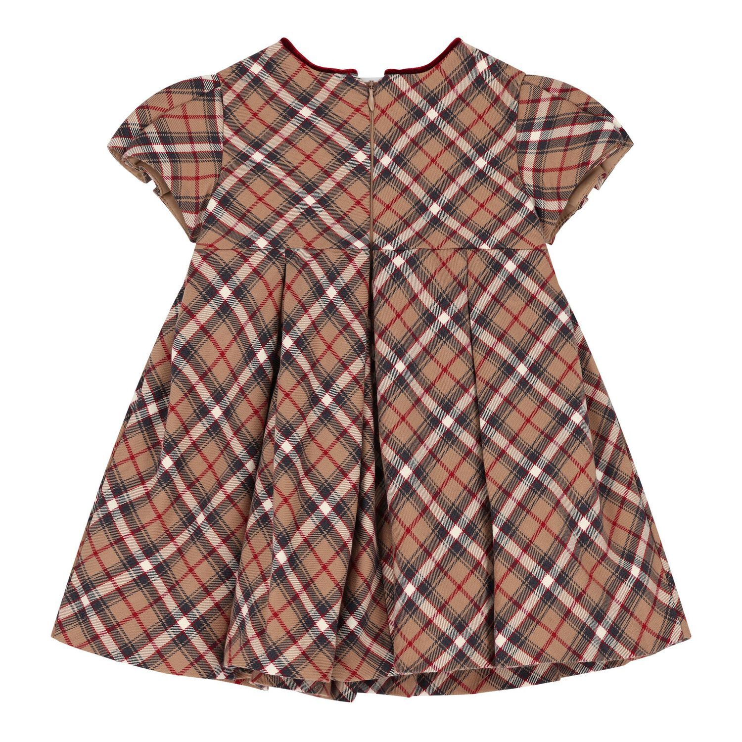 Abel & Lula 5514 Baby Girl'S Short Sleeve Plaid Dress – Camel