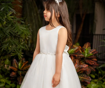 Luxe Kidz 4324 Girl’s Flower Girl/ Communion Dress – Ivory