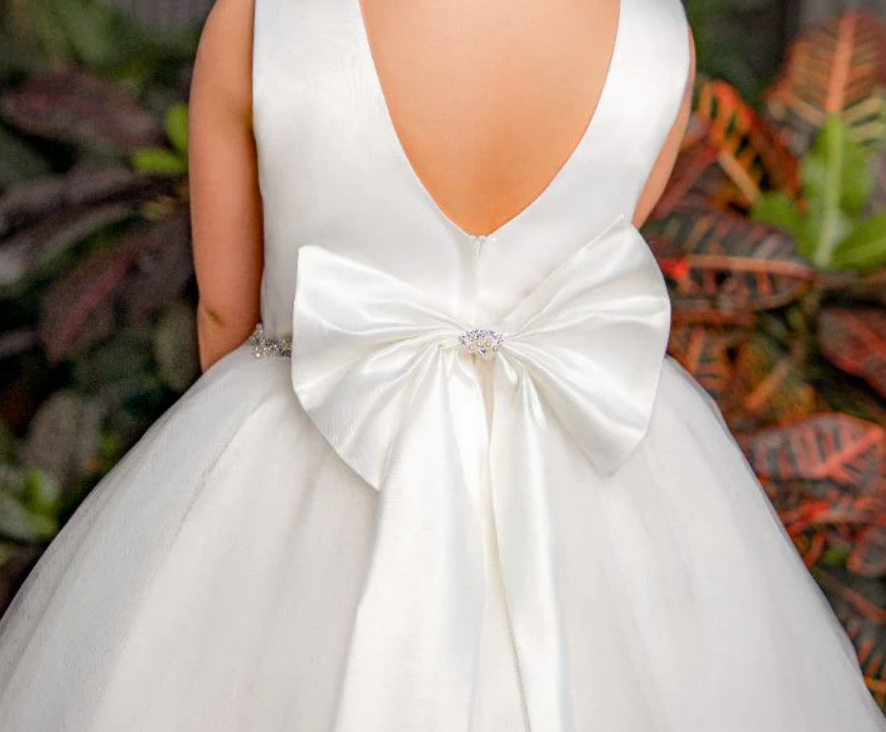 Luxe Kidz 4324 Girl’s Flower Girl/ Communion Dress – Ivory