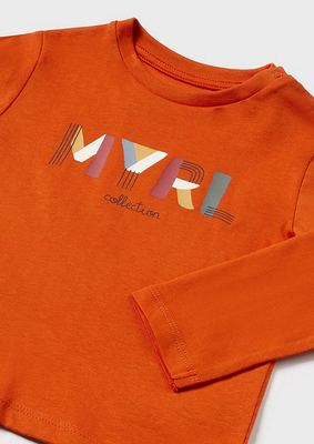 Mayoral 108/2472/2540 Baby Boy's Long Sleeve T-Shirt, Button Hoodie & Pants Set 3PC – Naranja- Acero