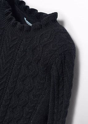 Abel & Lula 5830 Girl's Long Sleeve Knit Sweater – Negro