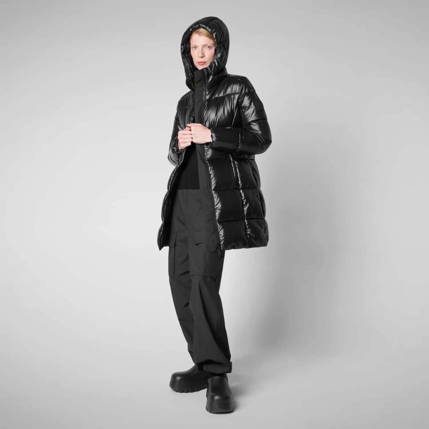Save The Duck D45650W-LUCK19 Women's Ines Puffer Coat – Black