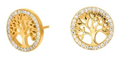 Joanli Nor CAIANOR Gold Plated Tree of Life Earrings