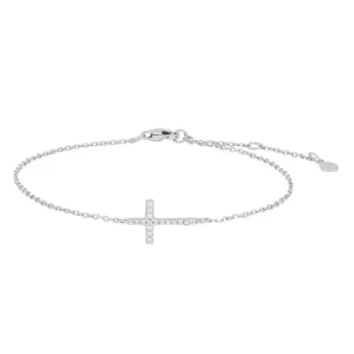 Joanli Nor ALAINE Silver Plated Cross Bracelet