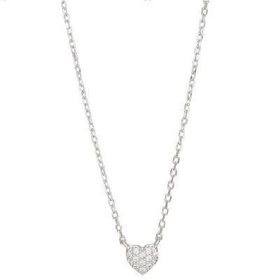 Joanli Nor ALMA Silver Plated Heart CZ Necklace