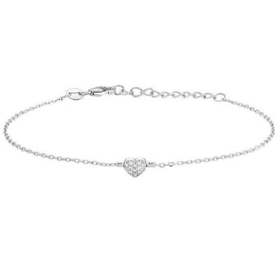 Joanli Nor ALMA Silver Plated Heart CZ Bracelet
