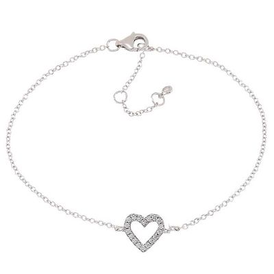 Joanli Nor AIDA Silver Plated Heart CZ Bracelet