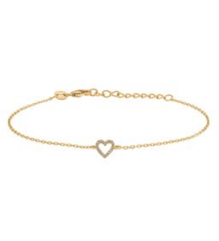 Joanli Nor AIDA Gold Plated Heart CZ Bracelet
