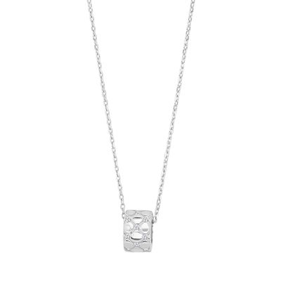 Joanli Nor OLISENOR Silver Plated Necklace w/ CZ Pendant