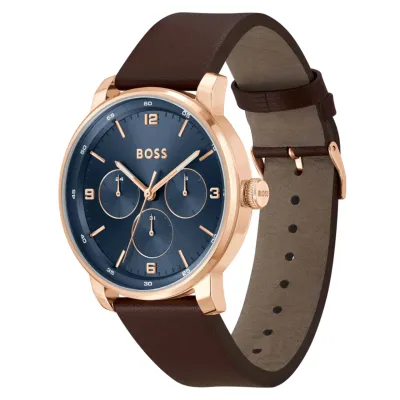 BOSS 1514126/1560053 Brown Watch & Cardholder Set