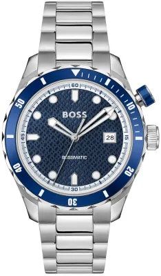 Boss 1514177 Men's Silver & Navy Hybrid Watch
