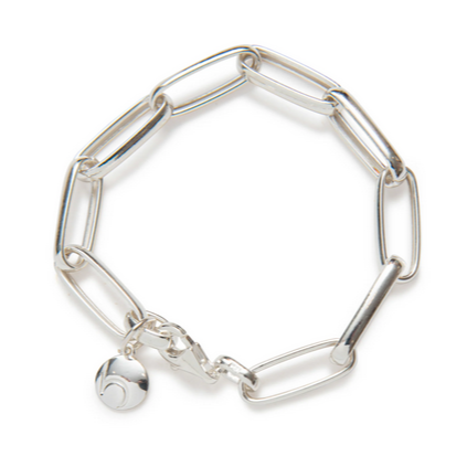 Beblue BBSTYL-HG Women's Light Silver Paper Clip Chain Bracelet