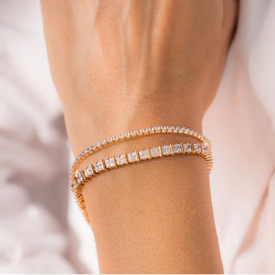 Beblue BBSURGLOW-DI Gold Tennis Bracelet Dress To Impress