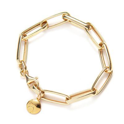 Beblue BBSURSTYL-HG Gold Be Stylish Paper Clip Link Bracelet