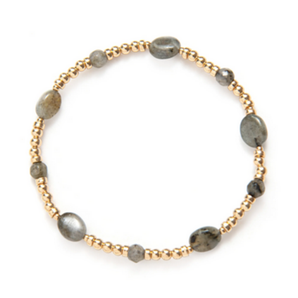 Beblue BBSURUNI-BF Gold Be Clever Grey Bead Bracelet
