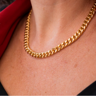 Beblue BCHSURINT-NSQ Gold Chain Necklace W White Pearl Charm