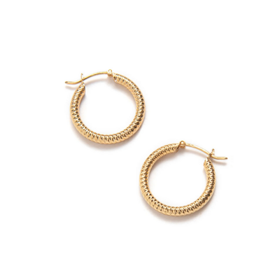 Beblue BO1609-GLD Gold Hoop Earrings 22mm
