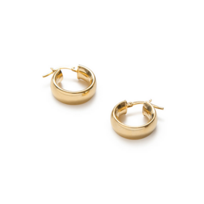 Beblue BO1611-GLD Gold Hoop Earrings 6 X 17mm