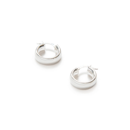 Beblue BO1611-SLV Silver Hoop Earrings 6 X 17mm