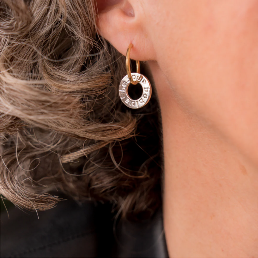 Beblue BO1625-GLD Gold & Silver Coin Earrings