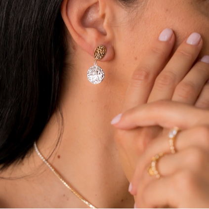 Beblue BO1624-GLD Gold & Silver Earring