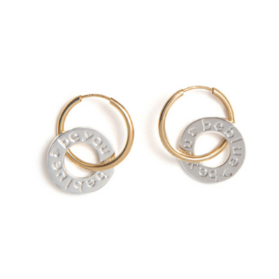 Beblue BO1625-GLD Gold & Silver Coin Earrings