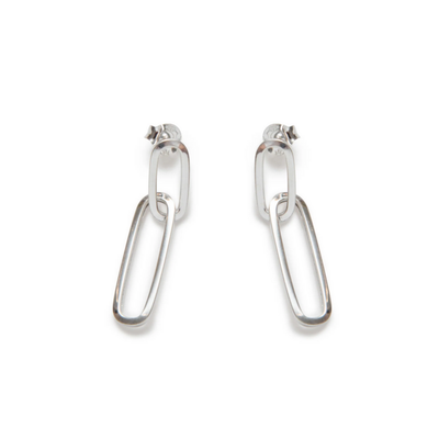 Beblue BO1615-SLV Paper Clip Silver Earrings