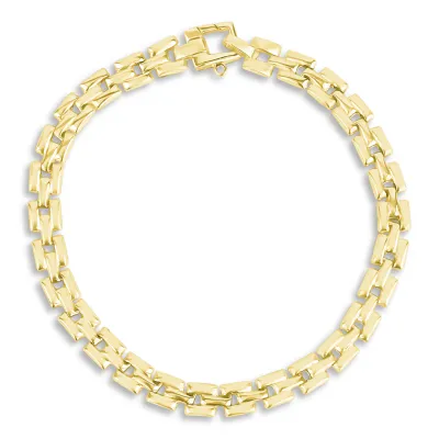 Miss Mimi 07-086753-02 Plain Square Link Bracelet