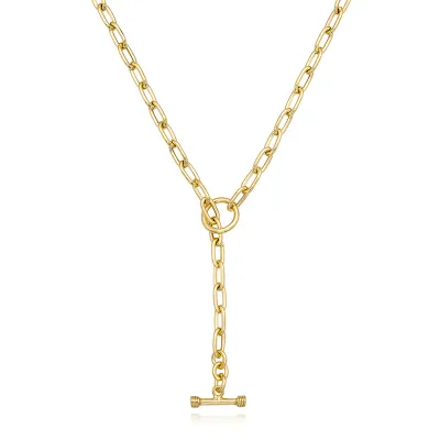 Miss Mimi 04-406300-02 T Bar Gold Necklace
