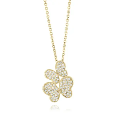 Miss Mimi 09-142644-02 Double Butterfly 14KT Necklace