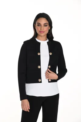Frank Lyman 243410U Bolero Gold Buttons – Black