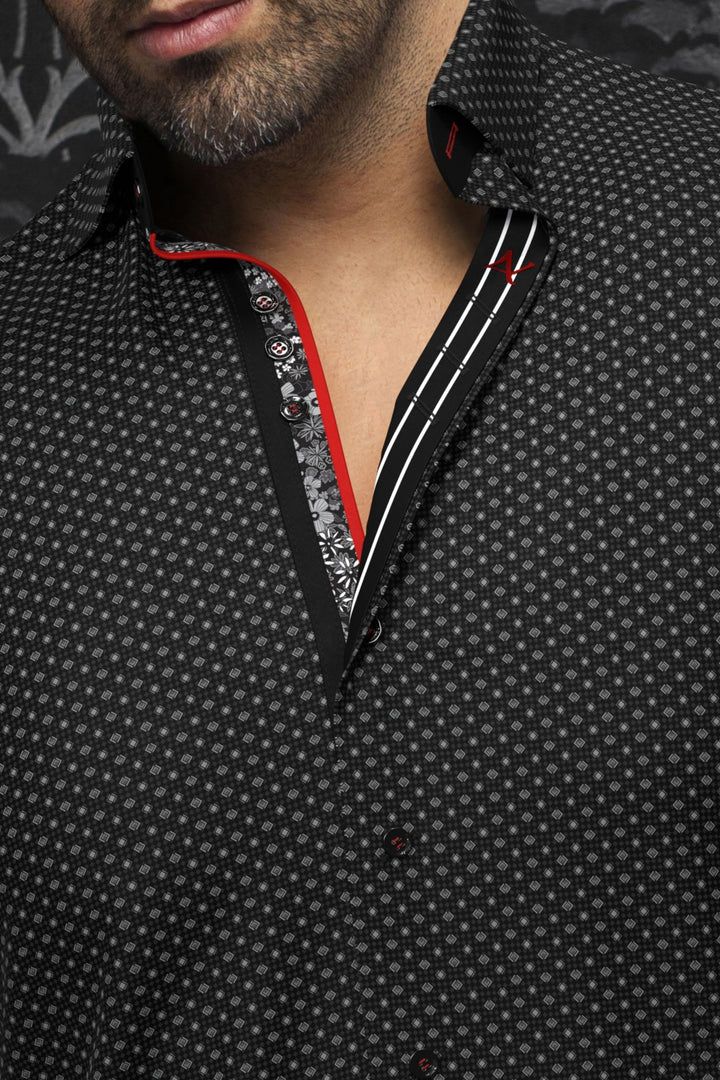 Au Noir SAUTOR Men’s Long Sleeve Stretch Dress Shirt